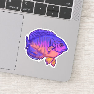 Korallen-Schönheitsfisch, tropischer Ozean Unterwa Aufkleber