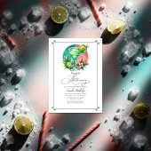 Korallen, Türkis und Limon Margs & Matrimony Brida Einladung