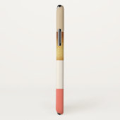 Korallen-u. Goldschicke breite Streifen Case-Mate iPhone Hülle (Hinten/Rechts)