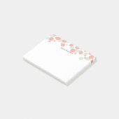Korallen-u. Minzen-Blasenconfetti-Muster Post-it Klebezettel (angewinkelt)