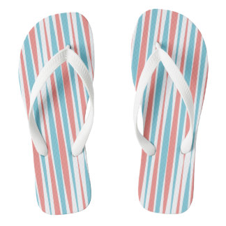 Korallen und Aquamarine Pinselstriche Flip Flops Badesandalen
