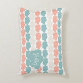 Korallen und Aquamarine Wolken für Kinderzimmer Dekokissen (Vorderseite(Vertikal))