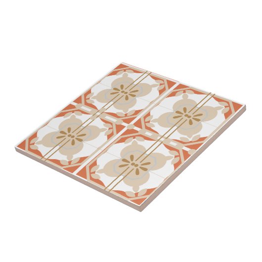 Korallen und Beige im portugiesischen Stil Fliese (Seite)