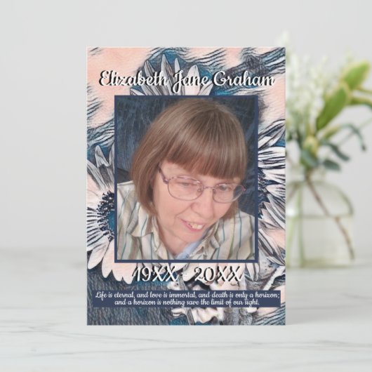 Korallen und Blauer Sonnenblumen Kunst | FOTO | Be Programm (Stehend Vorderseite)