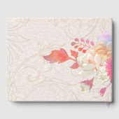 Korallen- und Elfenbeinblumenhochzeiten Gästebuch (Rückseite)