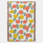 Korallen- und Gold-Blume Decke (Vorderseite Vertikal)