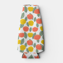 Korallen- und Gold-Blume Flaschenkühler