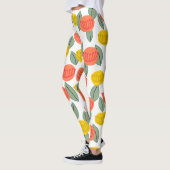 Korallen- und Gold-Blume Leggings (Links)