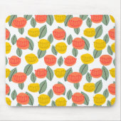 Korallen- und Gold-Blume Mousepad (Vorne)
