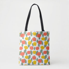 Korallen- und Gold-Blume Tasche