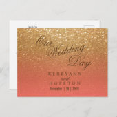 Korallen und Gold-Glitzer - UAWG Postkarte (Vorne/Hinten)