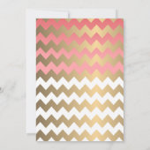 Korallen- und Goldherzen - Einladung (Rückseite)