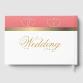 Korallen- und Goldherzen Gästebuch (Rückseite)