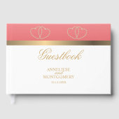 Korallen- und Goldherzen Gästebuch (Vorderseite)