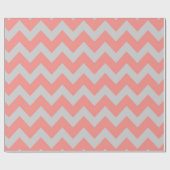 Korallen und Grau Zickzack Geschenkpapier (Flach)