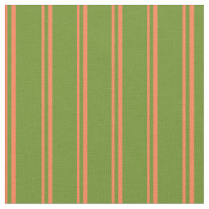 Korallen- und Green-Lined-Muster Stoff