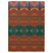 Korallen und Grüne Kat Klemmbrett (Rückseite)