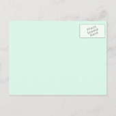 Korallen- und Kapellhochzeit speichern das Datum Ankündigungspostkarte (Rückseite)