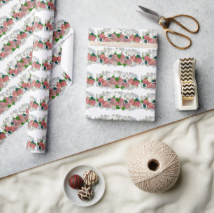 Korallen- und Lachsflorentafel Geschenkpapier