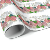 Korallen- und Lachsflorentafel Geschenkpapier (Rolleneckpunkt)