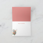 Korallen und Lila Wildblumen Vielen Dank Einladung (Innenseite)