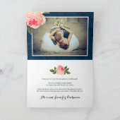 Korallen-und Marine-Hochzeit danken Ihnen Karten (Innenseite)