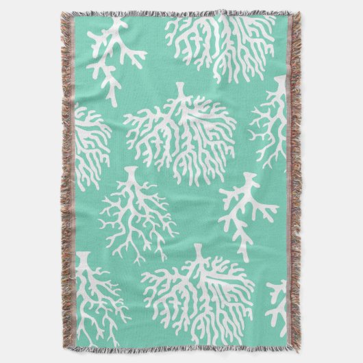 Korallen- und Meerglasgrün an der Küste Decke (Vorderseite Vertikal)