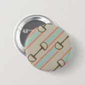 Korallen- und Minzpferde-Muster Button (Vorne & Hinten)
