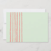 Korallen- und Minzspass-Doodles Einladungen Hochze (Rückseite)