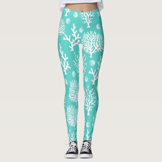 Korallen und Muscheln Leggings (Vorderseite)