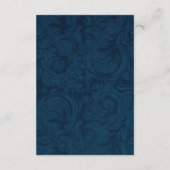 Korallen- und Navy-Blue-Shabby Chic Save the Date (Rückseite)