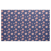 Korallen- und Navy-Blütenmuster Stoff (Fat Quarter (45,7 x 55,9 cm))