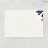 Korallen- und Navy-Hochzeitsunterkünfte Begleitkarte (Rückseite)