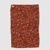 Korallen und orangefarbene Wandstruktur Golfhandtuch (Vorderseite)