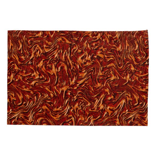 Korallen und orangefarbene Wandstruktur Kissenbezug (Rückseite-Links)