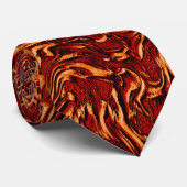 Korallen und orangefarbene Wandstruktur Krawatte (Gerollt)