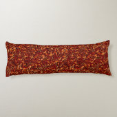 Korallen und orangefarbene Wandstruktur Seitenschläferkissen (Rückseite)