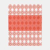 Korallen und Orangefarbenes Gemustertes Fleece Bla (Vorderseite)