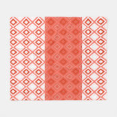 Korallen und Orangefarbenes Gemustertes Fleece Bla (Vorderseite (Horizontal))