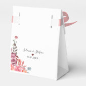 Korallen und Pfirsichfarben Blumenkuchen Geschenkschachtel (Rückseite)