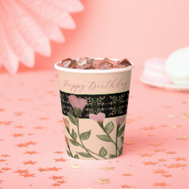 Korallen und rosa Blütenblätter Pappbecher