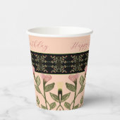 Korallen und rosa Blütenblätter Pappbecher (Links)