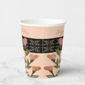 Korallen und rosa Blütenblätter Pappbecher (Rechts)