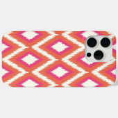 Korallen und Rosa Stämme Ikat Case-Mate iPhone Hülle (Rückseite (Horizontal))