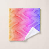 Korallen- und rosafarbene Marmormuster Badhandtuch Set (Waschlappen)