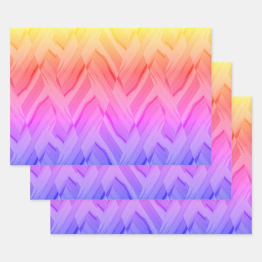 Korallen- und rosafarbene Marmormuster Geschenkpapier Set (Set)