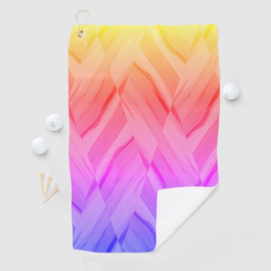 Korallen- und rosafarbene Marmormuster Golfhandtuch (Insitu)