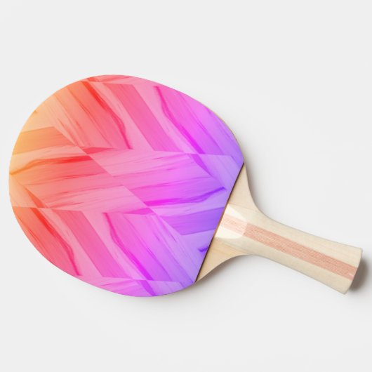 Korallen- und rosafarbene Marmormuster Tischtennis Schläger (Seitenansicht)