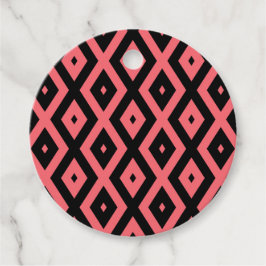 Korallen- und Schwarzdiamantenmuster Geschenkanhänger