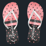 Korallen und schwarze Polka Dots - Bridesmaid Badesandalen<br><div class="desc">Brautparty Drehte Flop Shoes bereit für Sie zu personalisieren. ⭐ Dieses Produkt ist zu 100% benutzerdefinierbar. *****Klicken Sie auf die SCHALTFLÄCHE ANKLICKEN, um hinzuzufügen, zu löschen, zu verschieben, zu verändern, umzudrehen, zu drehen, etc... alle Grafiken oder Texte oder verwenden Sie die Eingabefelder. ⭐ 99% meiner Designs in meinem Geschäft sind...</div>